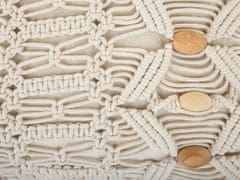 Beliani Ozdobný bavlněný polštář béžový 45 x 45 cm NICAEA