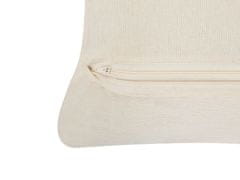 Beliani Ozdobný bavlněný polštář béžový 45 x 45 cm NICAEA