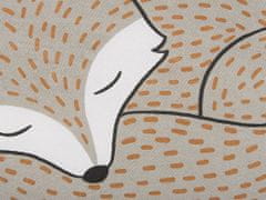 Beliani Polštář pro děti liška 50 x 40 cm šedý DHANBAD