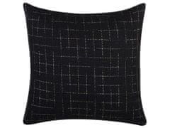 Beliani Sada 2 polštářů geometrických vzorů 45 x 45 cm černá BELLFLOWER