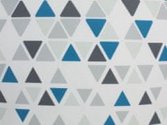 Beliani Sada 2 polštářů geometrických vzorů 45 x 45 cm šedá a modrá CLEOME