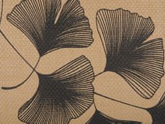 Beliani Sada 2 polštářů s motivem listů 45 x 45 cm béžovo černá WAKAD