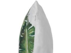 Beliani Sada 2 polštárů s palmovými listy tmavě zelené 45 x 45 cm, DIANELLA