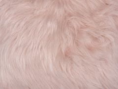 Beliani Sada 2 polštářů z umělé kožešiny 42 x 42 cm růžová LUBHA