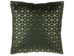 Beliani Sada 2 sametových polštářů geometrický vzor 45 x 45 cm zelená CELOSIA