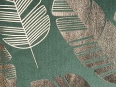 Beliani Sada 2 sametových polštářů se vzorem 45 x 45 cm zelené SUNFLOWER