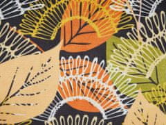 Beliani Sada 2 sametových polštářů se vzorem listů 45 x 45 cm vícebarevný LAGURUS