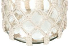 Beliani Dekorativní skleněná lucerna 31 cm bílá JALEBI