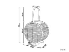 Beliani Ratanová lucerna 30 cm přírodní BISTAL