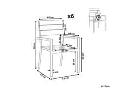 Beliani Set 6 zahradních židlí COMO