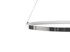 Beliani Závěsná LED lampa kovová ø 40 cm stříbrná JORDAN