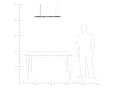 Beliani Závěsné svítidlo se 4 žárovkami černé/mosazné MALI