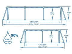 Bestway 56403 Bazén Family 259x170 cm