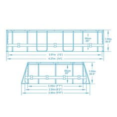 Bestway Steel Frame Pool 424 x 250 x 100 cm 56620