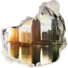 Wallmuralia Fototapeta díra na zeď 3D Dubaj západ slunce 125x125 cm