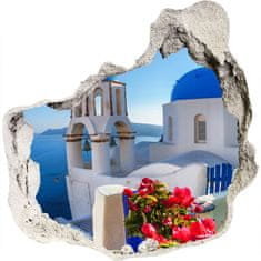 Wallmuralia Fototapeta díra na zeď 3D Santorini Řecko 100x100 cm