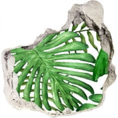 Wallmuralia 3D díra nálepka Tropické listí 75x75 cm