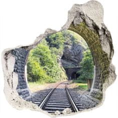 Wallmuralia Fototapeta díra na zeď 3D Železniční tunel 100x100 cm