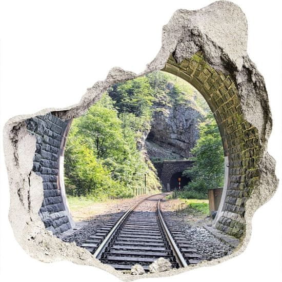 Wallmuralia Fototapeta díra na zeď 3D Železniční tunel