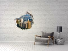 Wallmuralia Fototapeta díra na zeď 3D Hongkong panorama 100x100 cm