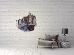 Wallmuralia Díra 3D foto tapeta nálepka Jelen východ slunce 100x100 cm