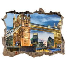 Wallmuralia Fototapeta díra na zeď 3D Tower bridge Londýn 95x64 cm