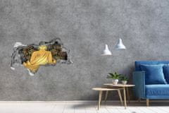 Wallmuralia Díra 3D foto tapeta nálepka Sedící budha 95x73 cm