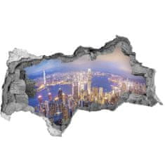 Wallmuralia Fototapeta díra na zeď 3D Hongkong panorama 115x88 cm