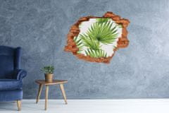 Wallmuralia 3D díra nálepka Tropické listí 90x70 cm