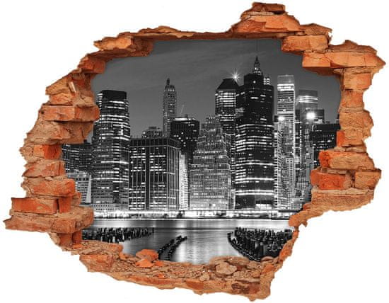 Wallmuralia Díra 3D foto tapeta nálepka Manhattan noc