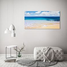 Wallmuralia Foto obraz fotografie na skle Klidné moře 125x50 cm 4 úchytky