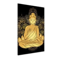 Wallmuralia Vertikální Foto-obraz na skle svislý Buddha a mandala 70x140 cm 4 úchytky