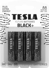 Tesla Batteries AA BLACK+ alkalické tužkové baterie, 4ks