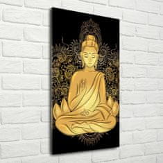 Wallmuralia Vertikální Foto-obraz na skle svislý Buddha a mandala 70x140 cm 4 úchytky