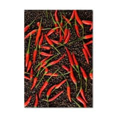 Wallmuralia Vertikální Foto obraz skleněný svislý Chilli papričky 70x100 cm 2 úchytky