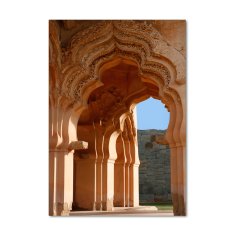 Wallmuralia Vertikální Fotoobraz na skle Lotus Mahal Hampi 70x100 cm 2 úchytky