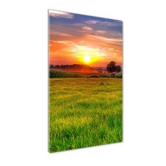 Wallmuralia Vertikální Foto obraz sklo tvrzené Západ slunce 60x120 cm 4 úchytky