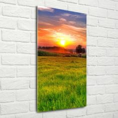 Wallmuralia Vertikální Foto obraz sklo tvrzené Západ slunce 70x140 cm 2 úchytky