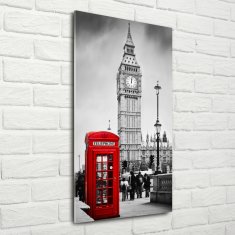 Wallmuralia Vertikální Foto obraz fotografie na skle Big Ben Londýn 50x100 cm 2 úchytky