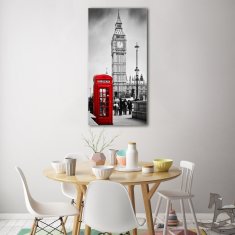 Wallmuralia Vertikální Foto obraz fotografie na skle Big Ben Londýn 50x100 cm 2 úchytky