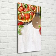 Wallmuralia Vertikální Fotoobraz skleněný na stěnu do obýváku Pizza 70x140 cm 2 úchytky