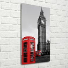 Wallmuralia Vertikální Foto obraz fotografie na skle Big Ben Londýn 50x100 cm 4 úchytky