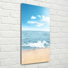 Wallmuralia Vertikální Foto obraz sklo tvrzené Pláž a moře 70x140 cm 2 úchytky
