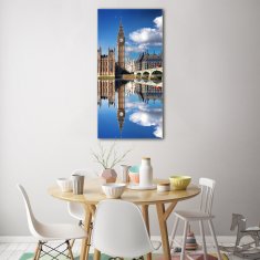 Wallmuralia Vertikální Foto obraz fotografie na skle Big Ben Londýn 50x100 cm 2 úchytky