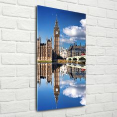 Wallmuralia Vertikální Foto obraz fotografie na skle Big Ben Londýn 50x100 cm 2 úchytky