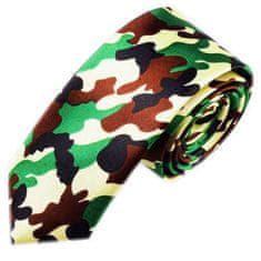 Daklos Luxusní úzká kravata maskáčová - vojenská