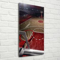 Wallmuralia Vertikální Fotoobraz na skle Hřiště basketbal 70x140 cm 4 úchytky