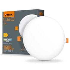 VIDEX Vestavné stropní svítidlo LED 15W 1500lm 4000K Neutrální bílá