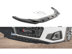 Maxton Design spoiler pod přední nárazník pro Audi A5 F5 FL, černý lesklý plast ABS