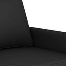 Greatstore 3dílná sedací souprava s poduškami černá samet